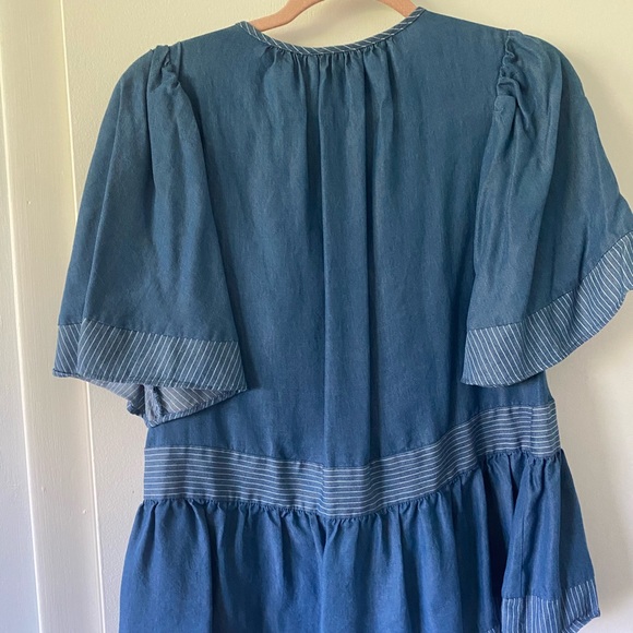 Kate Spade Indigo Railroad Chambray top - Picture 5 of 7